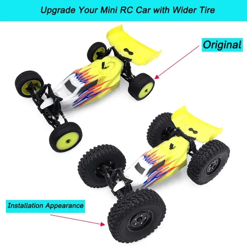 Miniatura 2 de MORLORDY Juego de 4 unidades de 0.315 in a 0.472 in, kit de conversión de rueda grande para todos los camiones de automóviles RC escala 1/16 1/18