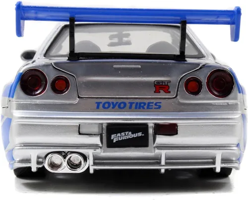 Miniatura 4 de Jada Juguetes – 97158 – Nissan Skyline GTR R34 – Rápido y Furioso – Escala 1:24