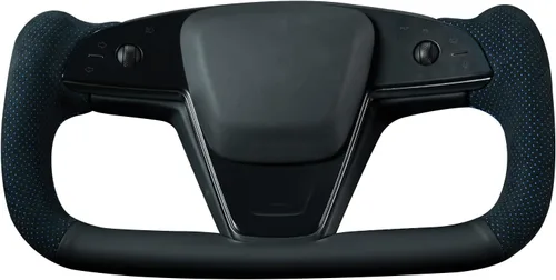 Miniatura 27 de MEWANT Funda de Volante de Athsuede con Costura Manual en Negro 9040 para Tesla Model S Yoke 2021-2023 Model X 2021-2023