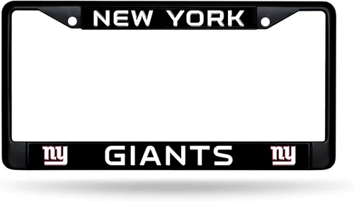Miniatura 15 de Rico Industries Marco cromado negro primario de fútbol americano de la NFL con inserciones de plástico de 12" x 6" accesorio para automóvil/camión
