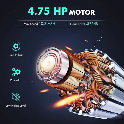 Miniatura 8 de Goplus Caminadora plegable de 4.75 HP con 15% de inclinación automática, caminadora eléctrica Superfit con control de voz y aplicación, 20 programas