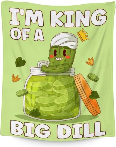 Miniatura 16 de Manta Pickle para niñas, niños, acogedora, cálida, de 30 x 40 pulgadas, manta de tamaño regazo para sofá, silla, manta verde divertida y mullida