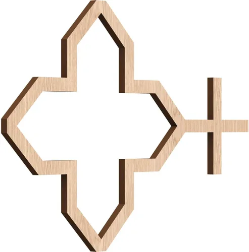 Laird Paneles decorativos de pared de madera con calado, extra pequeños, 13/8 pulgadas de ancho x 7 3/8 pulgadas de alto x 1/4 pulgadas de alto,