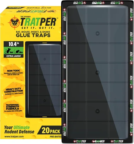 Miniatura 8 de TRATPER Trampas de pegamento para ratones, ratas, serpientes, lagartos, insectos. 6 unidades. Fuerza extra, adhesivo pre-atraído. Bandeja