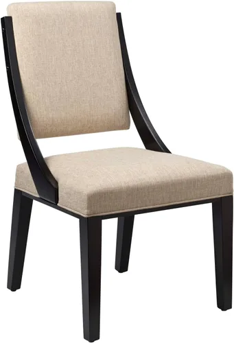 Miniatura 4 de Modway Cambridge - Juego de 2 sillas laterales de comedor tapizadas de tela color beige