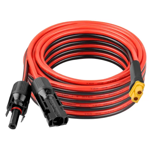 Cable de extensión solar XT60 de 10AWG 20 pies 2 3 6 10 15 20 25 35 40 50 75 100 pies conector adaptador de extensión solar XT60 cable más grueso