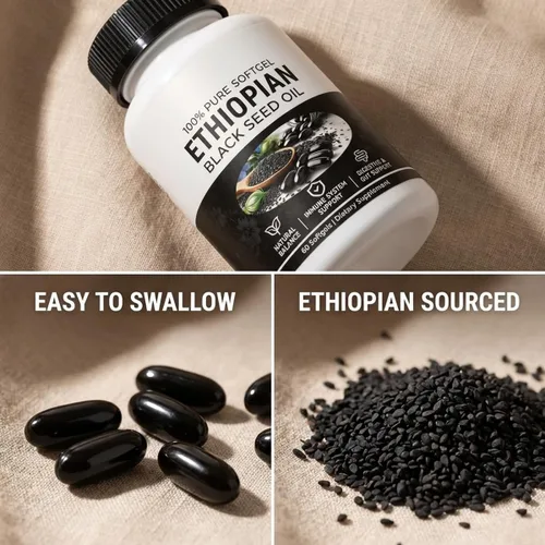 Miniatura 8 de tebazoew Aceite de semilla negra etíope, cápsulas de aceite de semilla negra etíope 4.64% timoquinona, apoyo inmunológico y refuerzo de la digestión