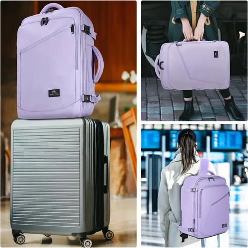 Miniatura 18 de MATEIN - Mochila de viaje extragrande de 10.56 galones, mochila de viaje ampliable apta para aerolíneas, para viajeros de fin de semana, hombres