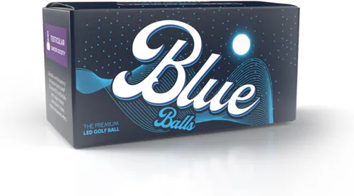Miniatura 2 de Blue Balls Pelotas de golf con luz LED de alta calidad, brillan en la oscuridad, golf nocturno, regalo divertido, despedida de soltero