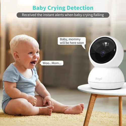 Miniatura 3 de Alaga Cámara de seguridad para interiores, WiFi 3K 5G y 2.4G, panorámica/inclinación de 360°, IA humana/mascota/movimiento