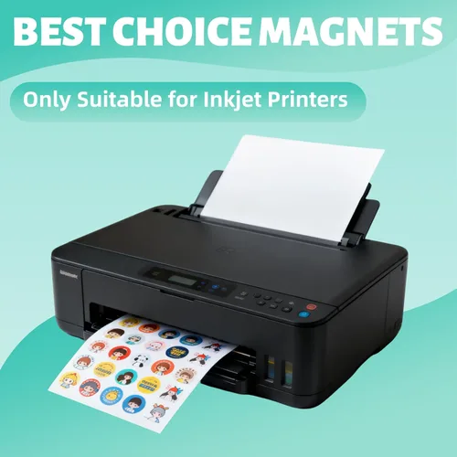 Miniatura 3 de 50 hojas en masa de papel magnético mate imprimible para impresora de inyección de tinta, haz fotos para refrigerador, 13.5 mil, 8.5 x 11 pulgadas