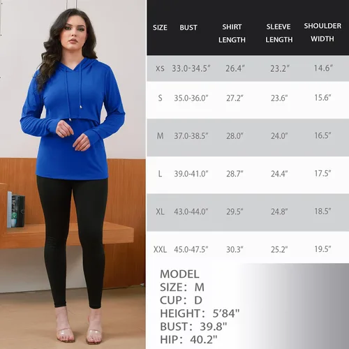 Miniatura 194 de GINKANA Sudadera con capucha para mujer, manga larga, lactancia materna, ropa casual