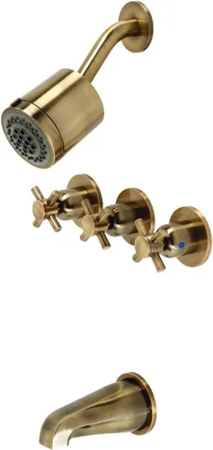 Kingston Brass KBX8133DX Concord - Grifo para bañera y ducha, 7.13 x 10.56 x 5.13, latón antiguo