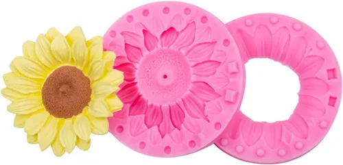 Miniatura 6 de Molde de silicona de girasol 3D para fondant, chocolate, caramelo, pastel, decoración, vela, jabón, hornear, pastelería, arcilla polimérica