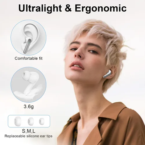 Miniatura 7 de Auriculares inalámbricos Samsung Bluetooth 5.3 para Samsung Galaxy S26 S25 Ultra/S24/S23/A17/A16/A56/LED con micrófono con cancelación de ruido