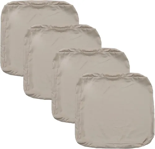 Miniatura 14 de FLYMEI Patio Cushion Covers 16x16x2.5 Waterproof Outdoor Cushion Cover Replacement 1Packs Outdoor Seat Cushion Slipcover for Rattan Chair Sofa, Beige