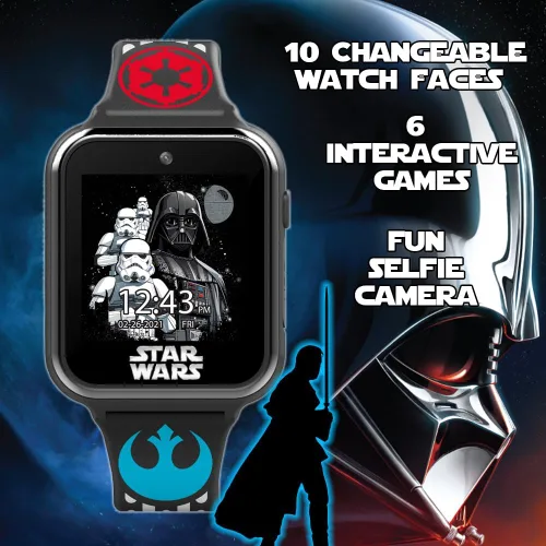 Miniatura 2 de Reloj inteligente interactivo con pantalla táctil de Star Wars (Modelo: STW4010AZ), Negro -, Moderno