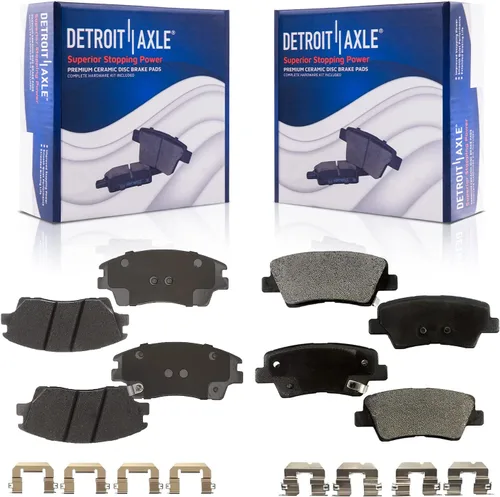 Miniatura 37 de Detroit Axle - Kit de freno trasero para Toyota Tacoma 2005-2019 de 6 orejetas, tambores de freno de disco, zapatas de freno semi-metálicas