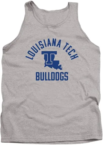 Louisiana Tech University Camiseta de tirantes unisex con logotipo de Bulldogs de un color oficial