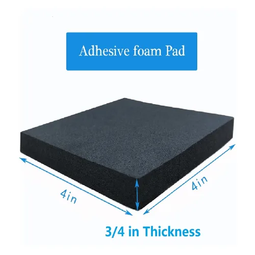 Miniatura 2 de Relleno de espuma adhesiva, 4 almohadillas de espuma de neopreno antivibración, lámina de espuma de celda cerrada de alta densidad, aislamiento