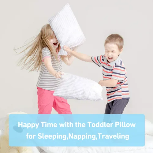 Miniatura 7 de Almohada para niños pequeños, 13 x 18 pulgadas, almohadas para niños para dormir, almohada lavable a máquina, perfecta para viajes, cuna para niños