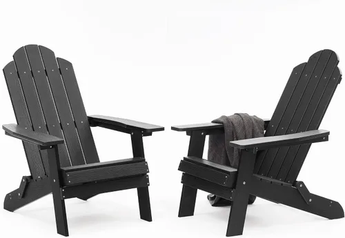Miniatura 23 de MXIMU Folding Adirondack Chair for Outdoor: Easy Assembly and Comfortable Adirondack Chairs - Foldable Composite Fire Pit Chairs - All Weather