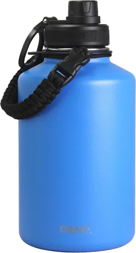 Miniatura 30 de Drinco - Botella de agua de acero inoxidable con boquilla, tapa aislada al vacío, botella de agua de doble pared, de boca ancha