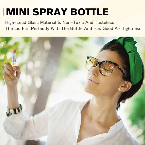 Miniatura 6 de Mini botella de spray de 0.2 fl oz, botella de spray de vidrio recargable, atomizador de botella de vidrio, atomizador de enjuague bucal de perfume