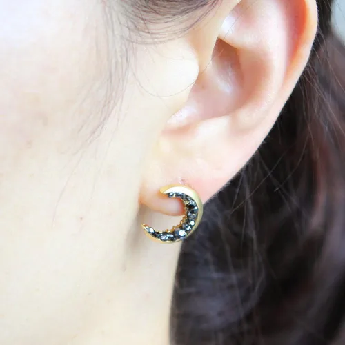 Miniatura 4 de LAONATO Aretes de luna creciente