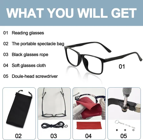Miniatura 6 de OCCI CHIARI Gafas de lectura para hombres y mujeres, calidad para lectores 1.0 1.25 1.5 1.75 2.0 2.25 2.5 2.75 3.0 3.5 4.0 5.0 6.0