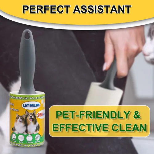 Miniatura 8 de Rodillos de pelusa extra pegajosos para pelo de mascotas, 250 hojas, removedor de pelusa para eliminación de pelo de perros y gatos, pelo de Azul