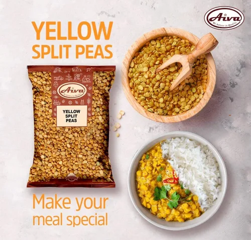 Miniatura 4 de Aiva Yellow Split Peas Secos (Vatana, Matar) Natural Guisantes amarillos secos Legumbres secas - 4 libras de secado rápido (4 libras)