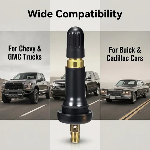 Miniatura 4 de Saihisday TR413 - Vástagos de válvula de neumático de goma negra TPMS para GM Chevy (paquete de 50) (50, negro)