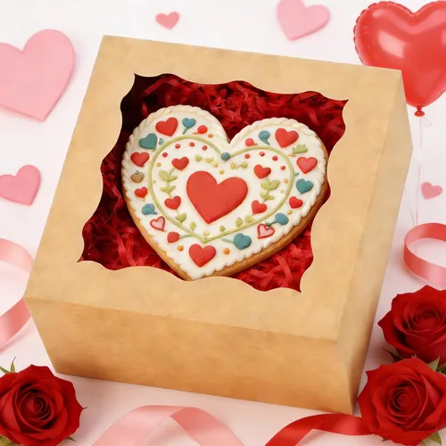 Miniatura 2 de XINHPKGG 100 cajas de galletas de 4 x 4 x 2.5 pulgadas, cajas de panadería con ventana, caja de postre para recuerdos de boda, fiesta, color marrón