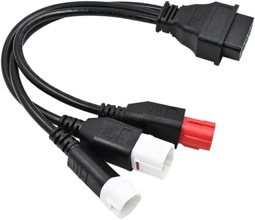 Miniatura 2 de 3pin 4pin 6pin a 16pin cable conector 3 en 1 OBD2 adaptador de diagnóstico línea de conversión apto para Yamaha Honda Euro5 motocicleta