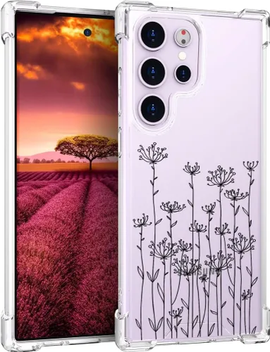 Miniatura 39 de Compatible con Samsung Galaxy S23 - Funda transparente para mujeres y niñas, diseño transparente (formas geométricas de arte abstracto)