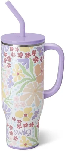 Miniatura 38 de Swig Life - Taza Mega de 40 onzas, Taza de 40 oz con asa y pajita, apta para portavasos, apta para lavavajillas, taza aislante extra grande