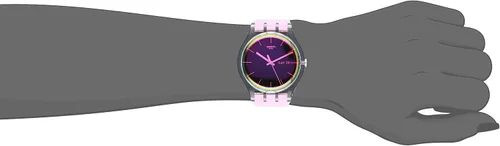 Miniatura 4 de Swatch Correa de silicona de cuarzo transformación, rosa, reloj casual 20 (Modelo SUOK710), Rosado, usone size, Pulsera