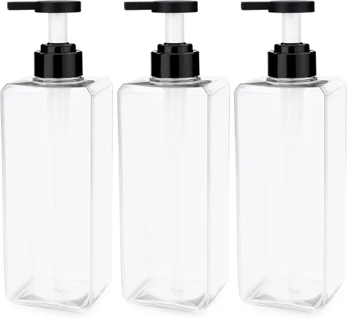 Juego de 3 dispensadores de champú y acondicionador, botellas recargables de bomba de champú de 25 onzas, dispensador de gel corporal vacío para