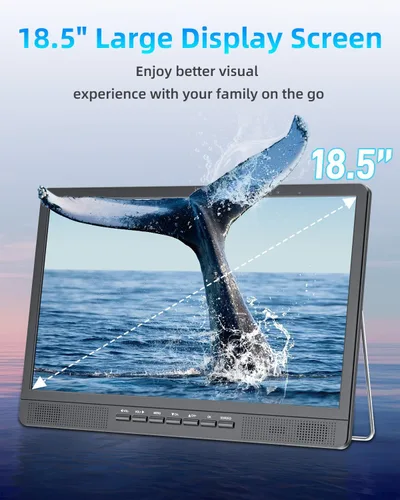 Miniatura 2 de NORTHING TV portátil de 18" con 6500mAH de potencia incorporada, TV pequeña Full HD 1080P con antena, TV de 12V para automóvil, compatible