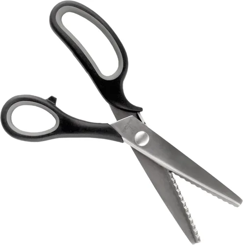 Miniatura 42 de JubileeYarn - Tijeras de entintar de grado profesional, acero inoxidable dentado de 9.5 pulgadas, color morado y naranja, 1 par
