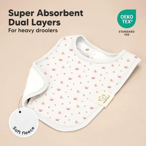 Miniatura 4 de KeaBabies Paquete de 8 baberos orgánicos para bebés para niños y niñas - Baberos súper absorbentes de algodón para bebé niña y niño, baberos