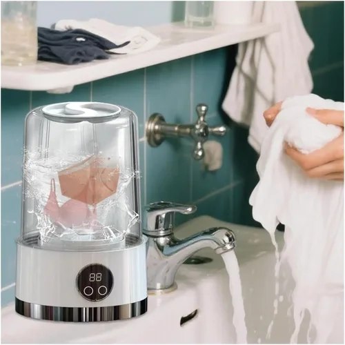 Miniatura 6 de Lavandería compacta. Lavadora portátil Lavadoras portátiles para apartamentos de carga de lavado silencioso para ropa interior calcetín. Portátil