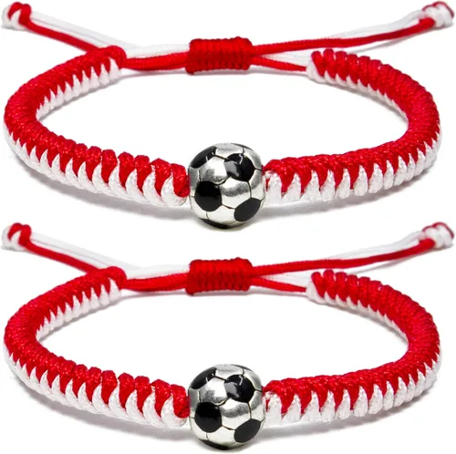 Miniatura 8 de MANYC - Pulseras de fútbol para hombres, mujeres y niños, accesorios elegantes para fanáticos del fútbol, regalos de espíritu de equipo para niños