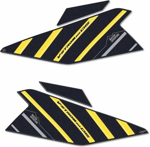 Miniatura 2 de labelbike - Pegatinas 3D para protecciones de asiento inferior de motocicleta compatibles con Suzuki V-Strom 800DE - Color Amarillo