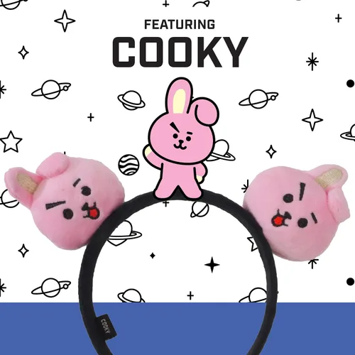 Miniatura 11 de Concept One BT21 LINE FRIENDS - Diadema bordada de felpa 3D para mujer, Chimmy