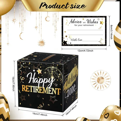 Miniatura 3 de Funrous 51 cajas de tarjetas de jubilación, tarjetas de consejos y buenos deseos para mujeres y hombres, decoraciones de fiesta de jubilación