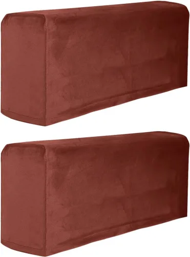 Miniatura 13 de BESPORTBLE 2 fundas de tela elástica para reposabrazos de sofá, fundas para reposabrazos de sillón, antimanchas, lavable, protector de muebles Beige