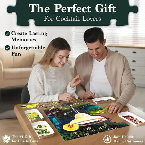 Miniatura 4 de Rompecabezas de 1000 piezas – La Margarita, diversión que aumenta el cerebro para adultos, familias, amigos, noches de juego, póster incluido