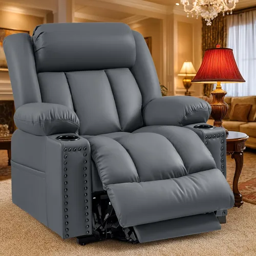 Miniatura 10 de Silla reclinable de elevación de gran potencia de triple motor para personas mayores con calor y masaje, sillas de elevación reclinables